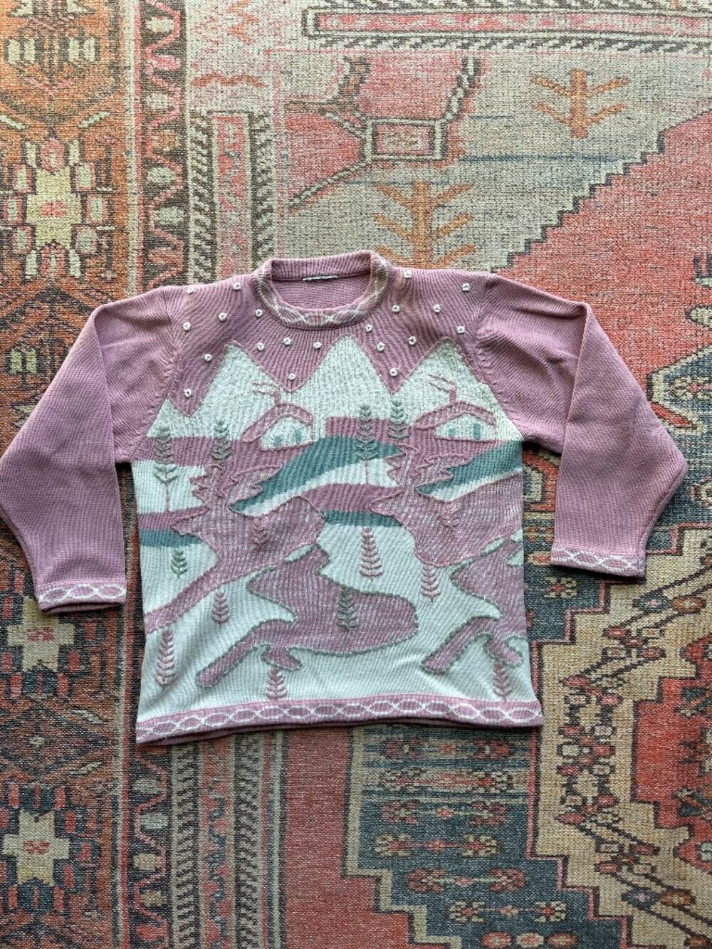 3D Knit Grandma Sweater